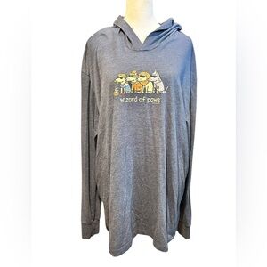 Wizard of Paws Teddy the Dog Long Sleeve Hooded Tee Shirt Women’s Size XXL VGC